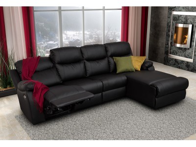 Γωνιακός καναπές Chicago 3L-MSS με  μηχανισμό χαλάρωσης